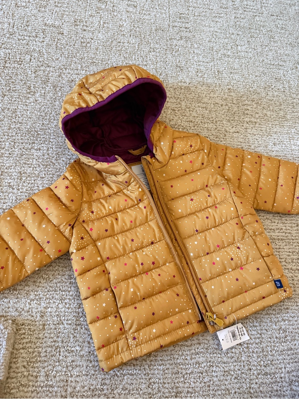 NWT GAP Star Print Puffer Jacket with Hood